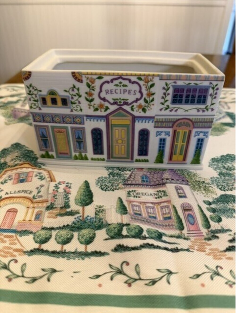 Vintage Lenox Spice Village 1994 Recipe Box Base MINT